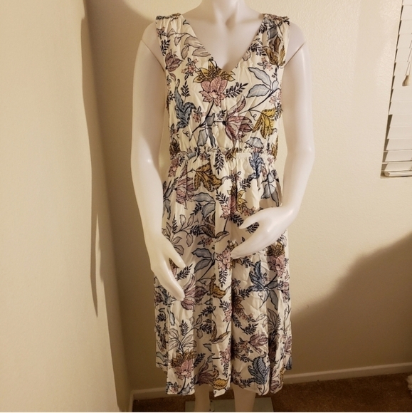 Rachel Zoe vintage floral print midi dress Size 8 - Picture 3 of 15
